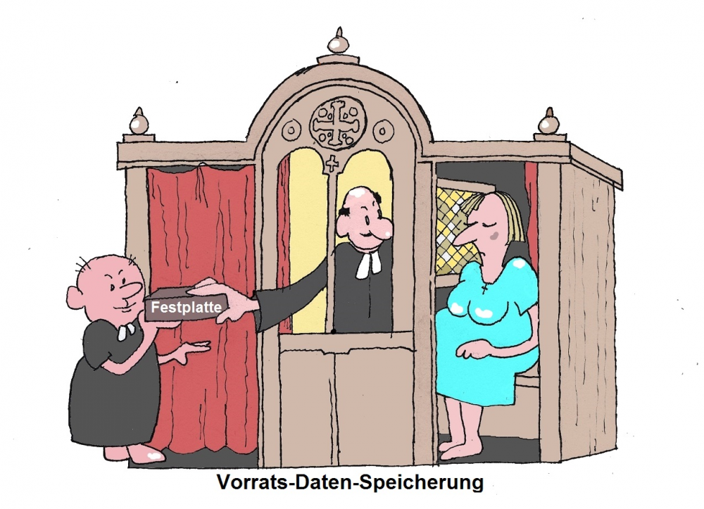 Cartoon: Vorratsdatenspeicherung 1
