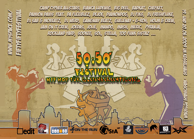 Illustration: 50:50-Festival Flyer 1