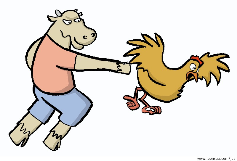 Cartoon: Bulli ärgert Henny 1