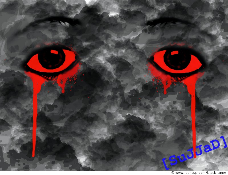 Illustration: bloody eyes 1