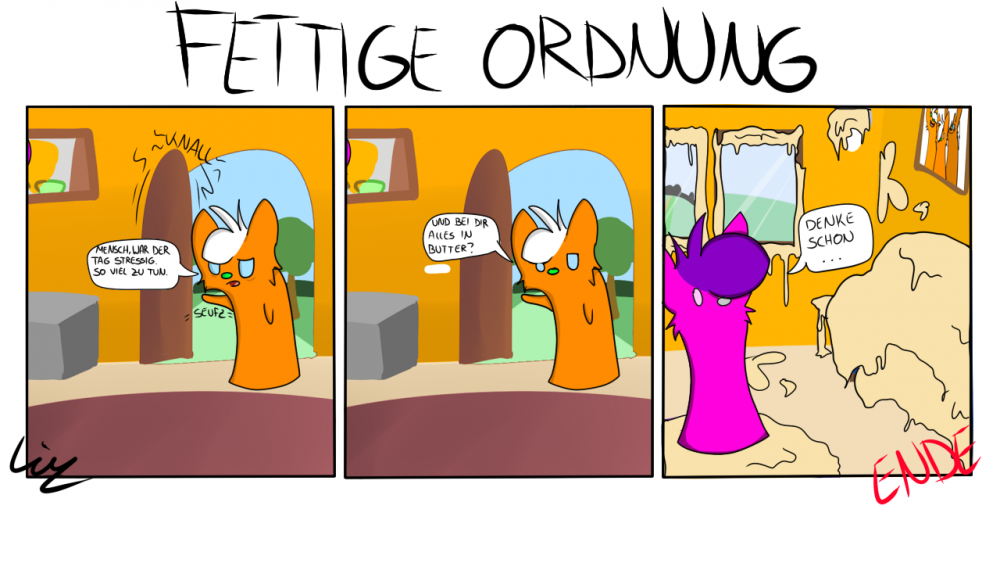 Comic: fettige Ordnung - Plin & Jessy 1