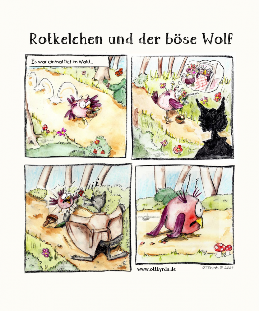 Comic: Rotkelchen und der böse Wolf 1