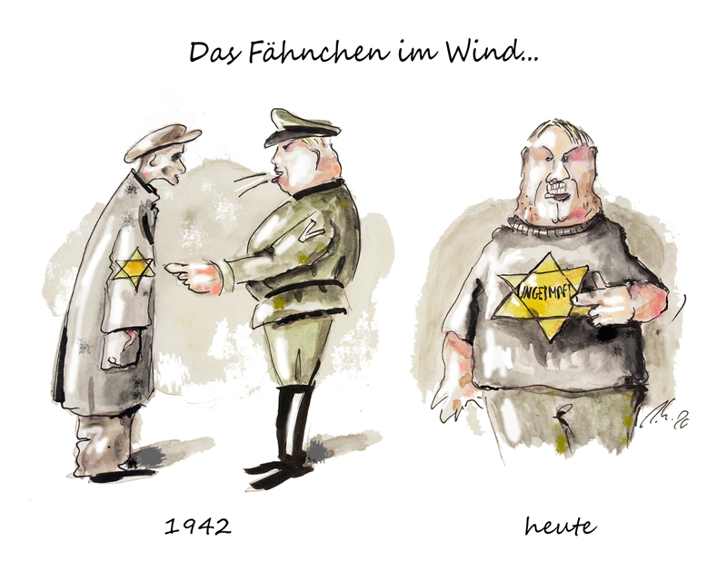 Cartoon: Fähnchen im Wind 1