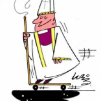 Skateboarding bishop