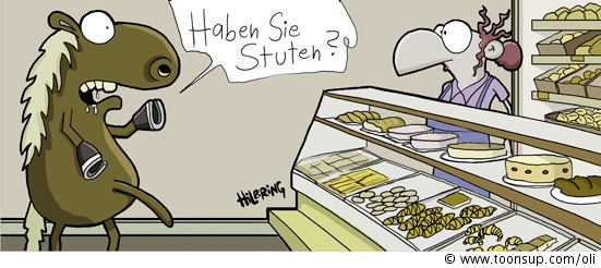Cartoon: Kommt n Hengst zum Bäcker... 1