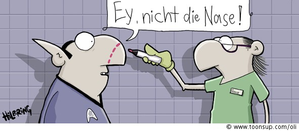 Cartoon: Mr. Spock beim Schönheitschirurgen... 1