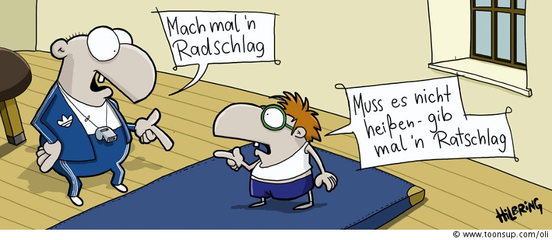 Cartoon: Der vorlaute Turner... 1