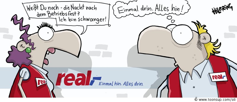 Cartoon: Neulich im Pausenraum von real,- 1
