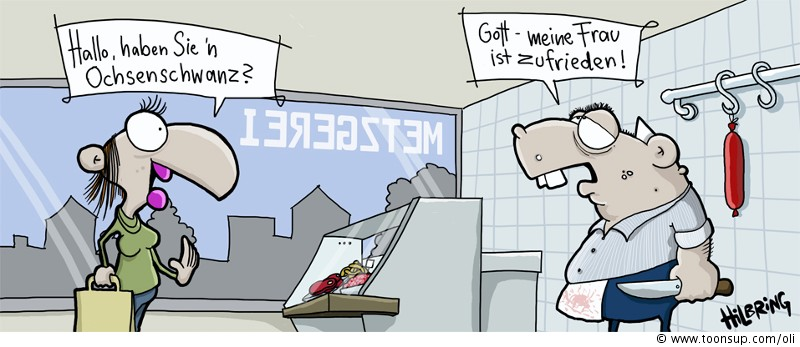 Cartoon: Manni. Metzger! 1