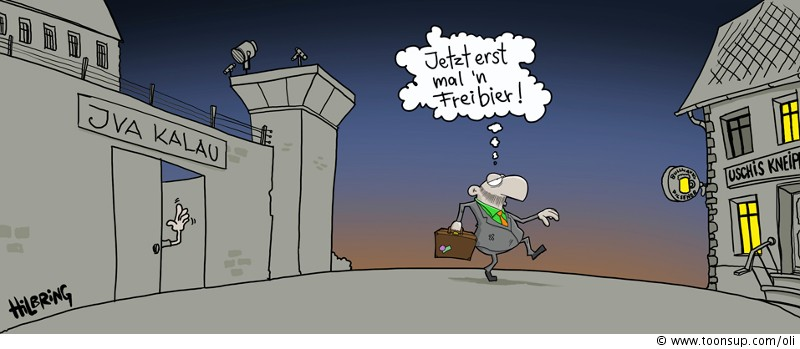 Cartoon: Haftentlassung... 1
