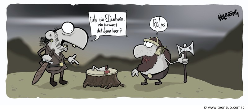 Cartoon: Herr der Ringe. Die Gefährten haben Hunger... 1