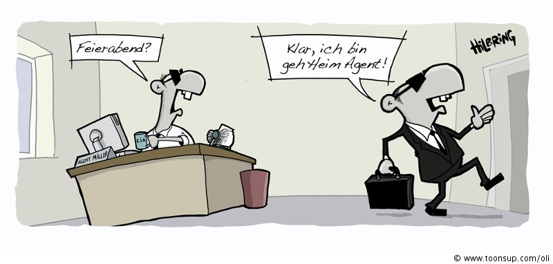 Cartoon: 17 Uhr beim C.I.A. 1