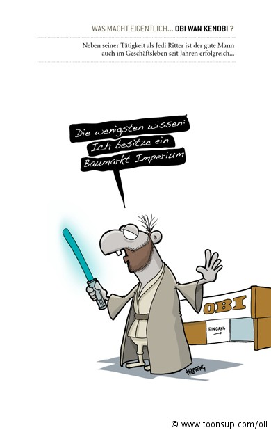 Cartoon: Was macht eigentlich Obi Wan Kenobi? 1