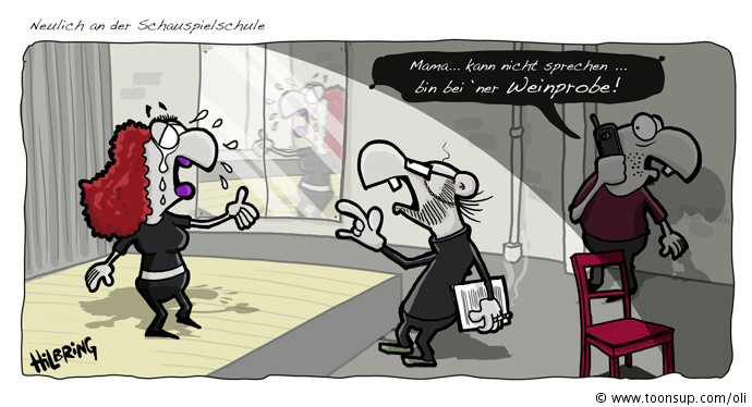 Cartoon: Neulich an der Schauspielschule... 1
