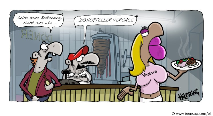 Cartoon: Neulich in der Dönerbude... 1