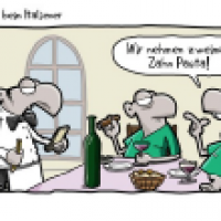 Kieferchirurgen beim Italiener