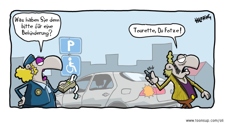 Cartoon: Behindertenparkplatz 1