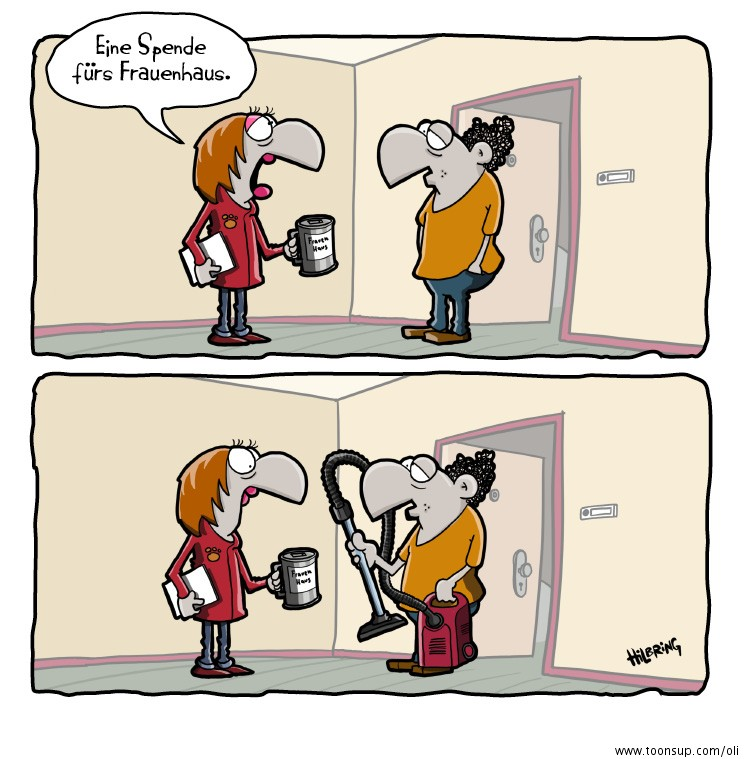 Cartoon: Frauenhaus 1