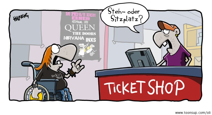 Cartoon: Ich such Tickets für Iron Maiden 1