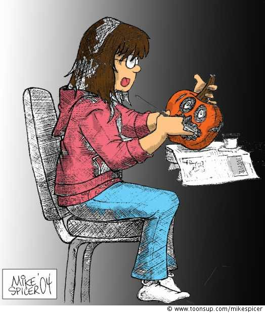 Illustration: 'Pumpkin Painter' 1