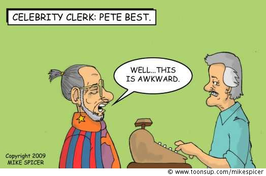 Cartoon: 'Celebrity Clerk : Pete Best 1