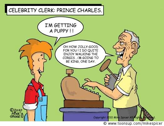 Cartoon: Celebrity Clerk:Prince Charles 1