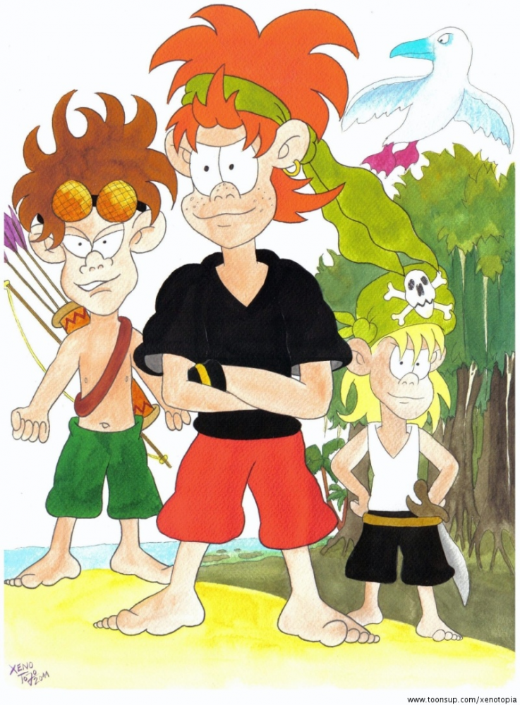 Illustration: Trio am Strand 1