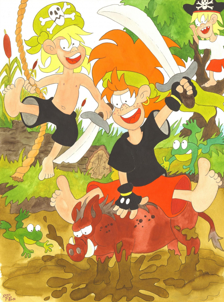 Illustration: Piraten und das Warzenschwein 1