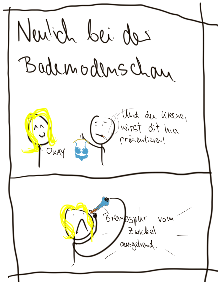 Comic: Bademodenschau 1