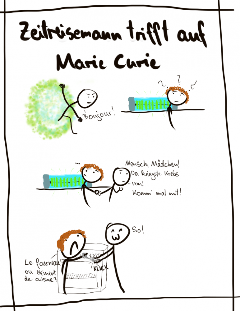 Comic: Zeitreisemann trifft auf Marie Curie 1