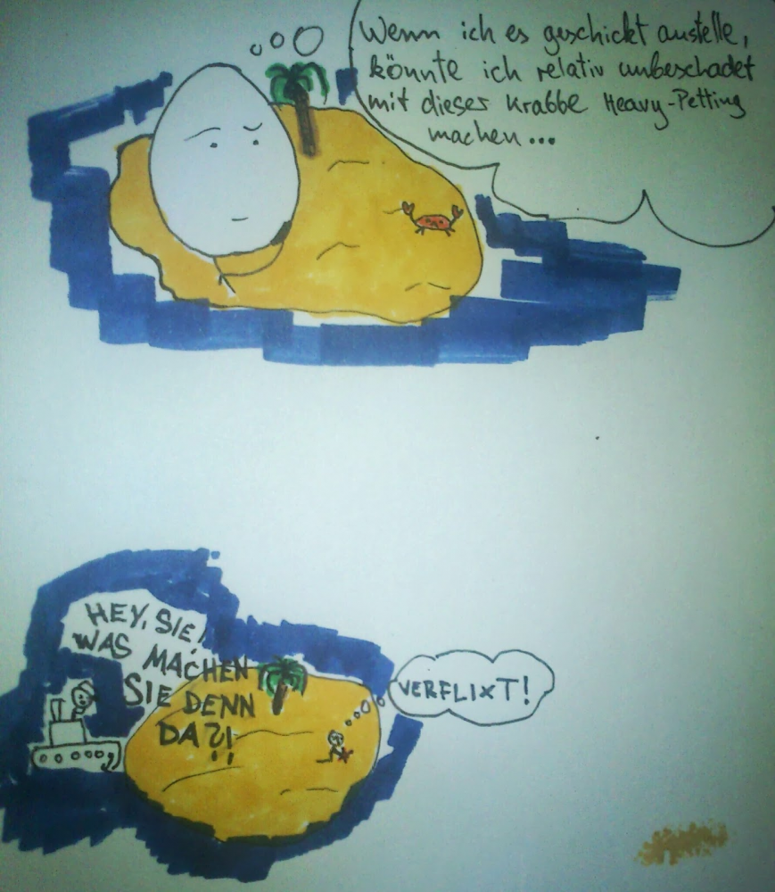 Comic: Allein...nur mit einer Krabbe 1