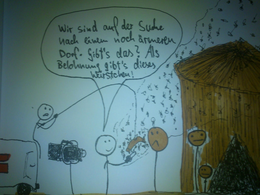 Cartoon: TV Produktion in Afrika 1