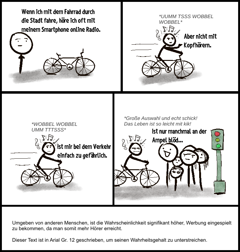 Comic: Mit dem Smartphone Onlineradio hören 1