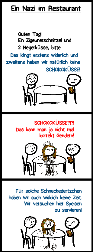 Comic: Nazi im Restaurant 1