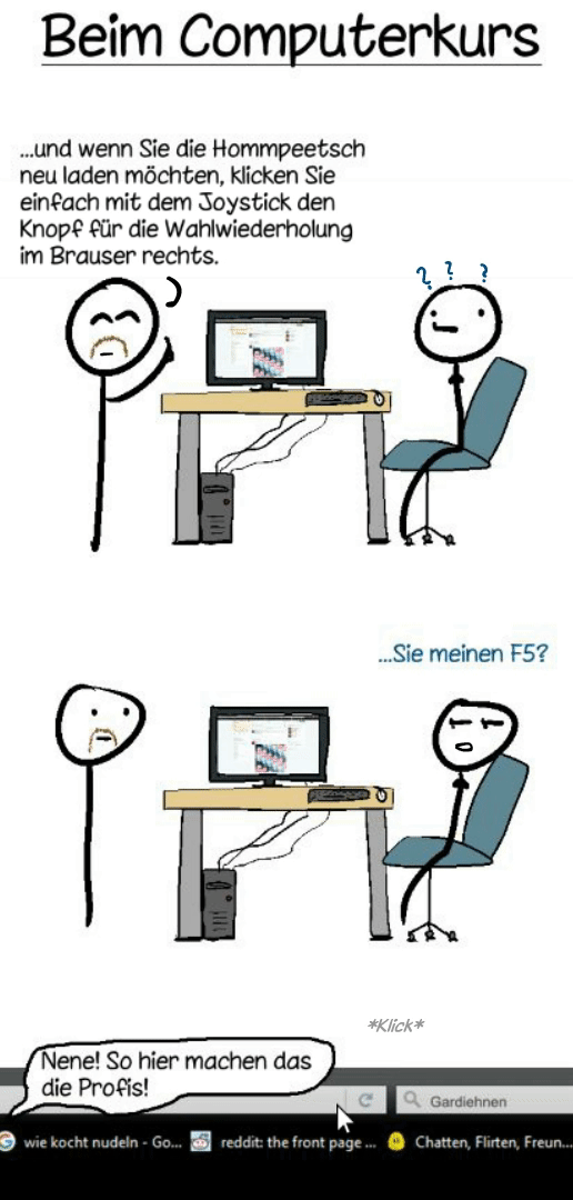 Comic: Beim Computerkurs 1