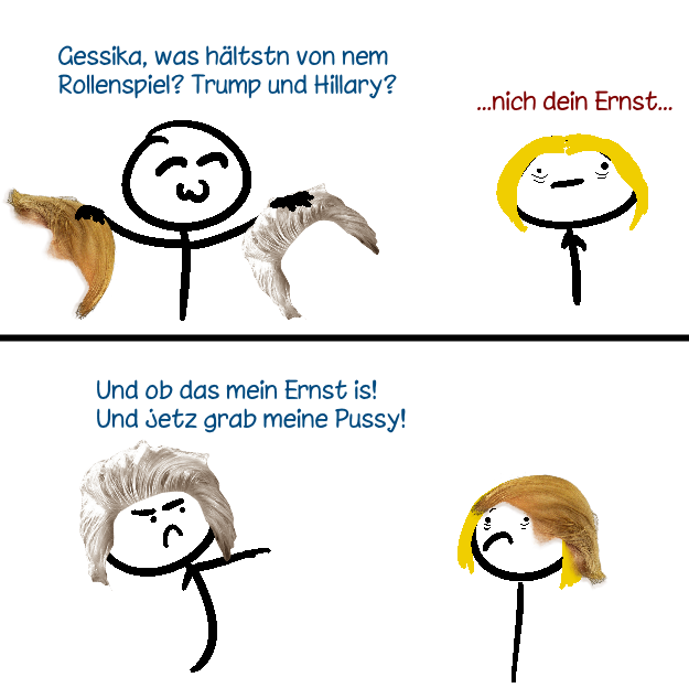 Comic: Rollenspiel Trump und Hillary 1