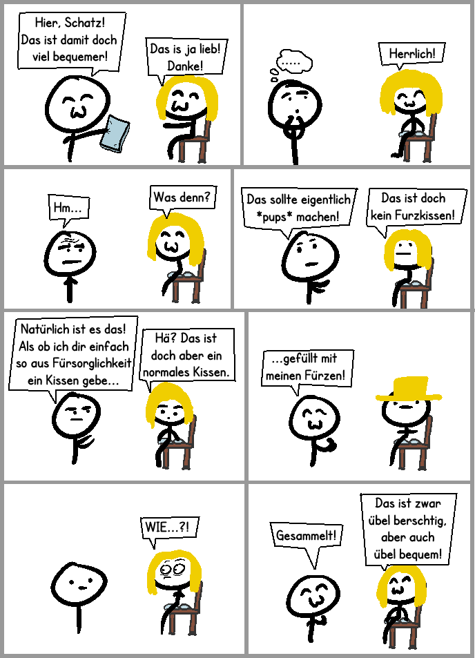 Comic: Kissen für mehr Gemütlichkeit 1