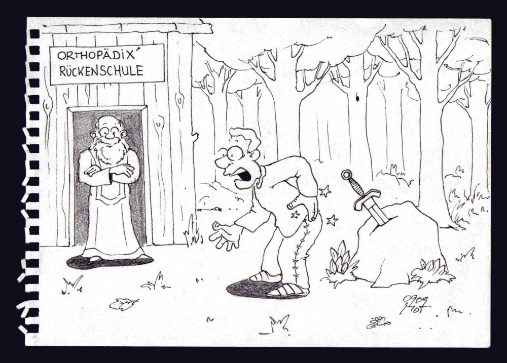 Cartoon: Rückenschule 1