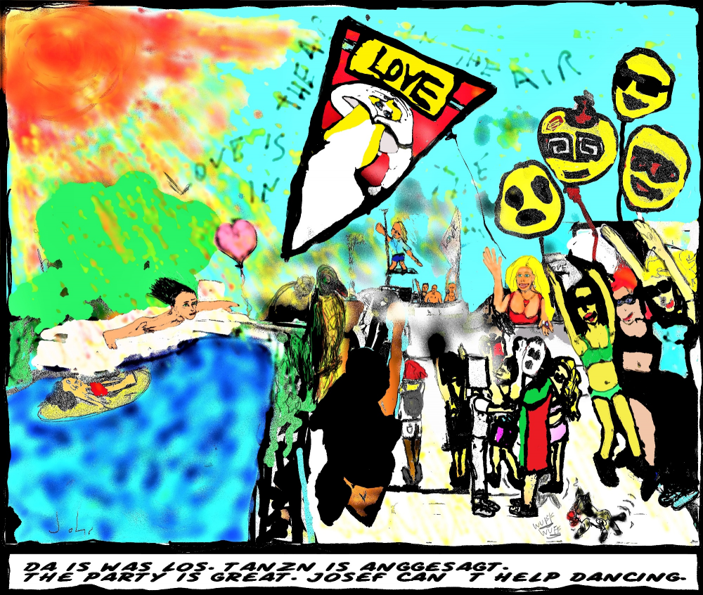 Comic: josef at the streetparade in the serie of mary miller 8
