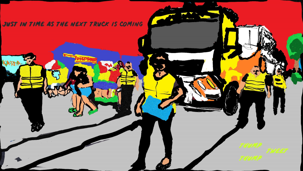 Comic: josef at the streetparade in the serie of mary miller 15