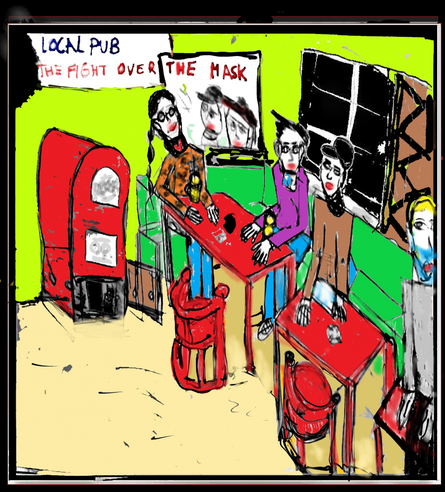 Comic: local pub the fight over the mask 1