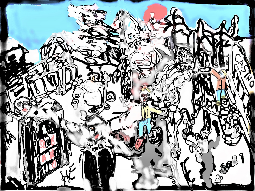 Illustration: Casino Park im Winter 1