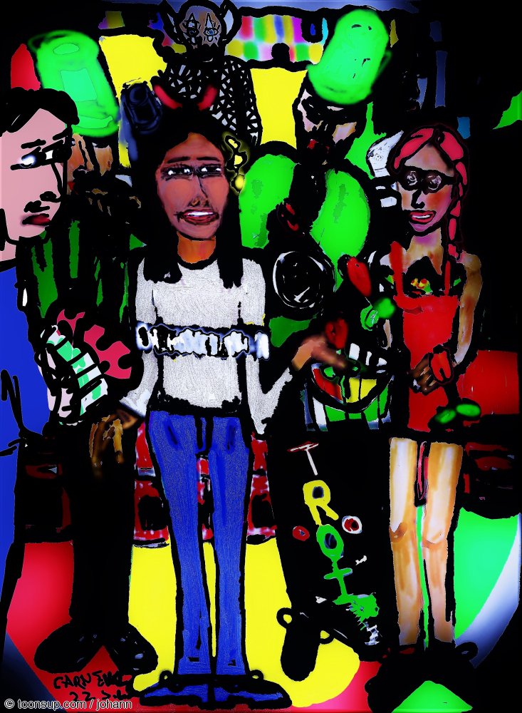 Anderes: carneval party 22 with flowerman 1