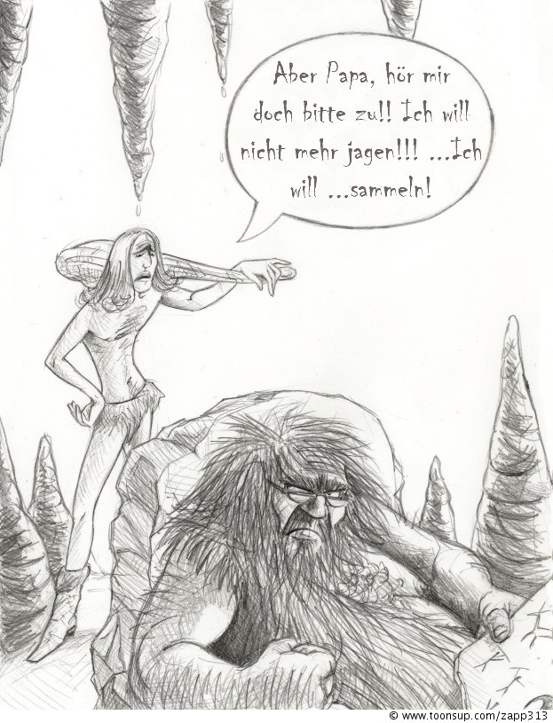Cartoon: Neandertaler 1