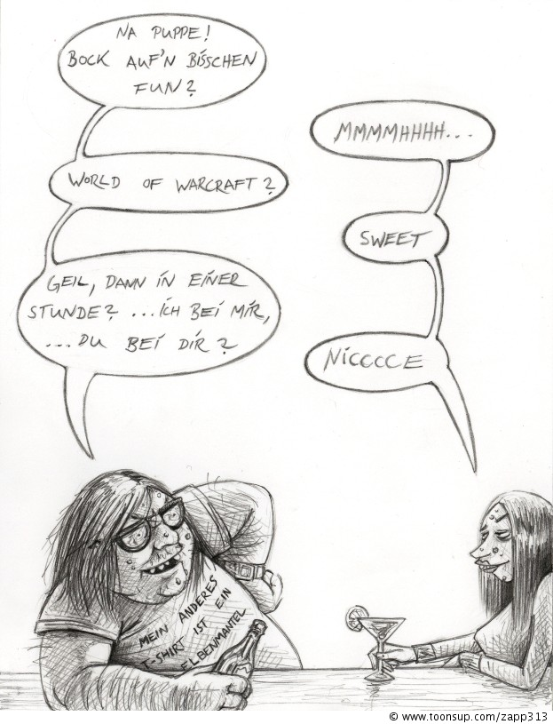 Cartoon: Online-Welten 1