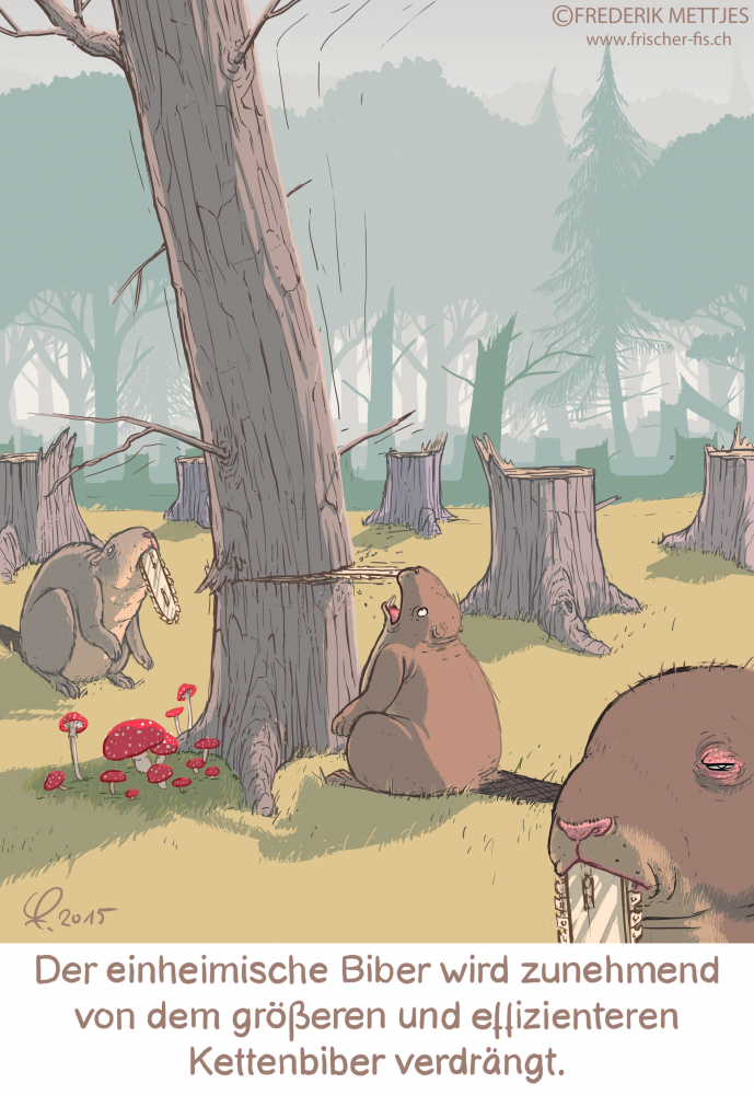 Cartoon: biologische Invasion 1