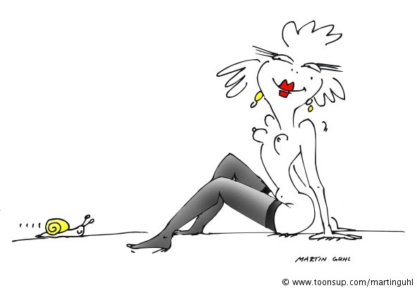 Cartoon: sex frau lady girl schnecke snail lippen lips busen tittis 1