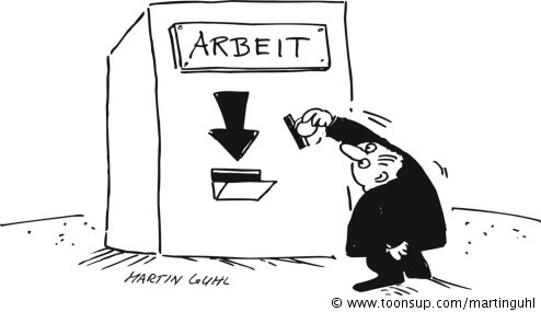 Cartoon: arbeit automat man geld 1