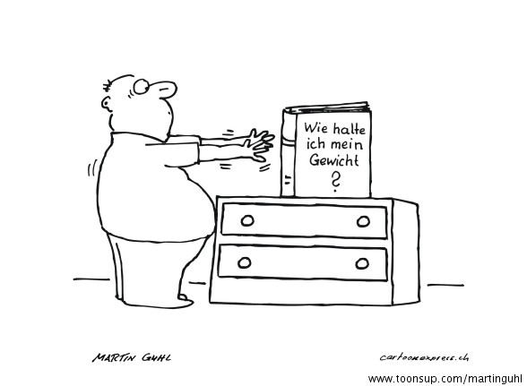 Cartoon: wie  halte ich mein gewicht dick fett gesund 1