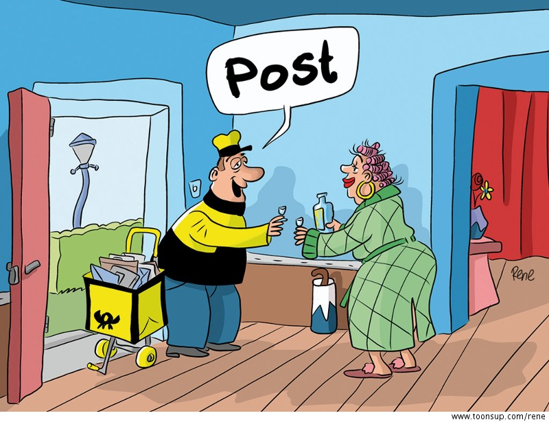 Cartoon: Post, Frau Blümel! 1